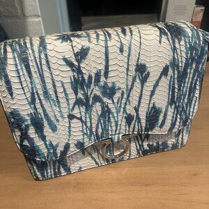 Salvatore Ferragamo Python and Leather Lined Shoulder Handbag